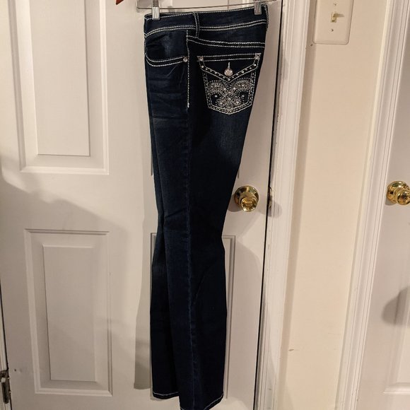 a.n.a Bootcut Jeans, Blue, 8 - Picture 3 of 10